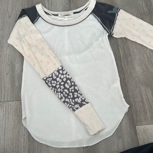 Free people camo pink long sleeve shirt